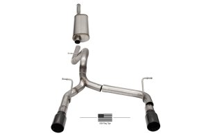 Jeep Wrangler JLU Performance Exhaust - CORSA Performance - Sport Cat-Back, Dual Rear Exit, RSC Technology - Black - `18-`25